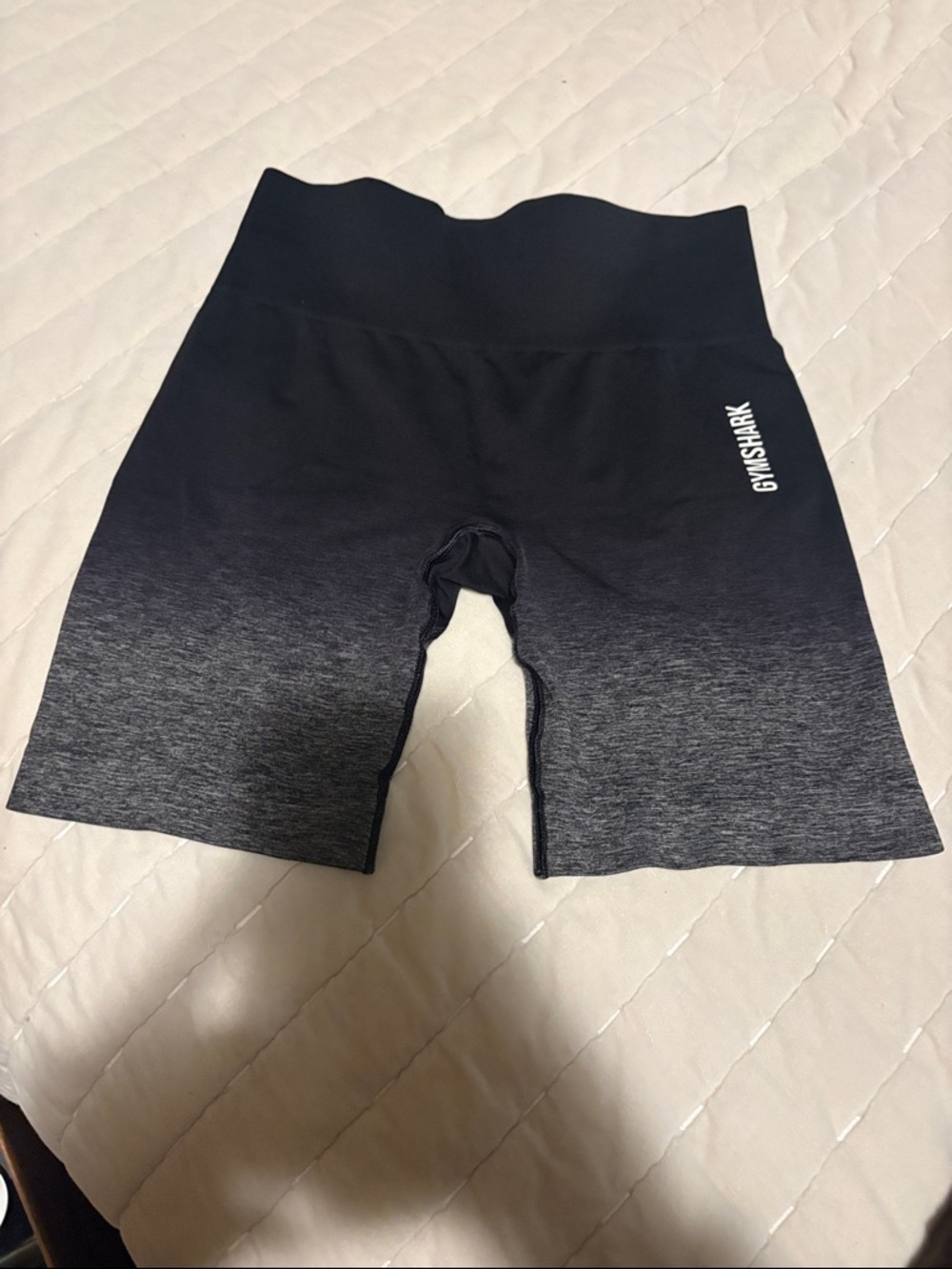 Gymshark Black to Gray Ombre High-Waist Bike Shorts